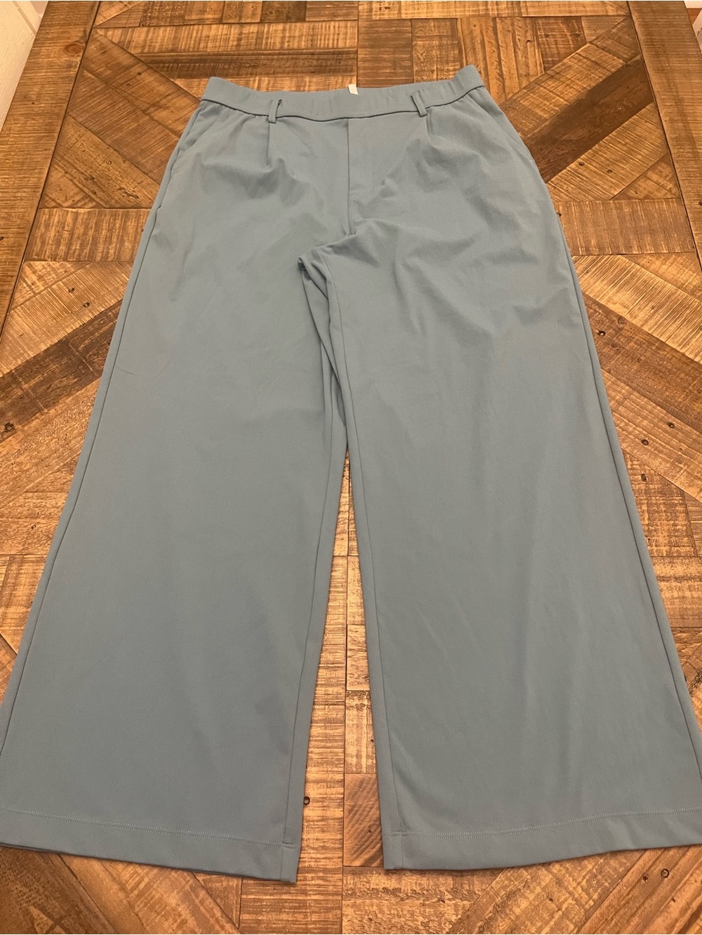 Halara Flex DayStretch High-Waisted Wide Leg Work Pants Slate Blue XL